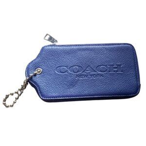 Rare Coach Purple Oversized Fob Shaped Pouch, Wallet XLNT Condition!